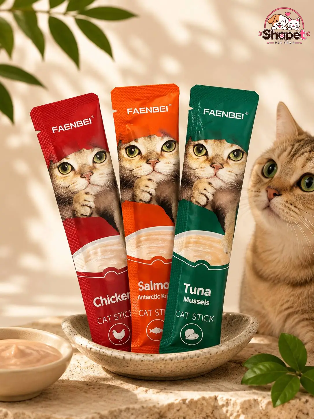 بستنی گربه فنبی FAENBEI سه عددی