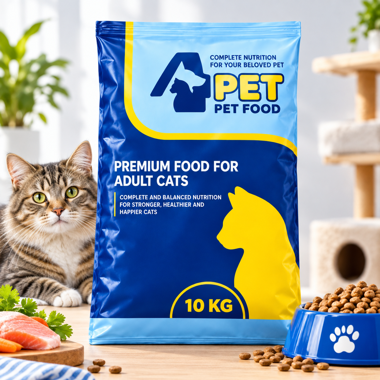 غذای گربه بالغ حمایتی فورپت با طعم مرغ - 4pet