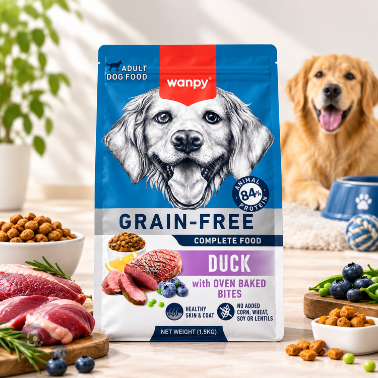 غذا خشک سگ بالغ ونپی مدل GRAIN FREE طعم اردک