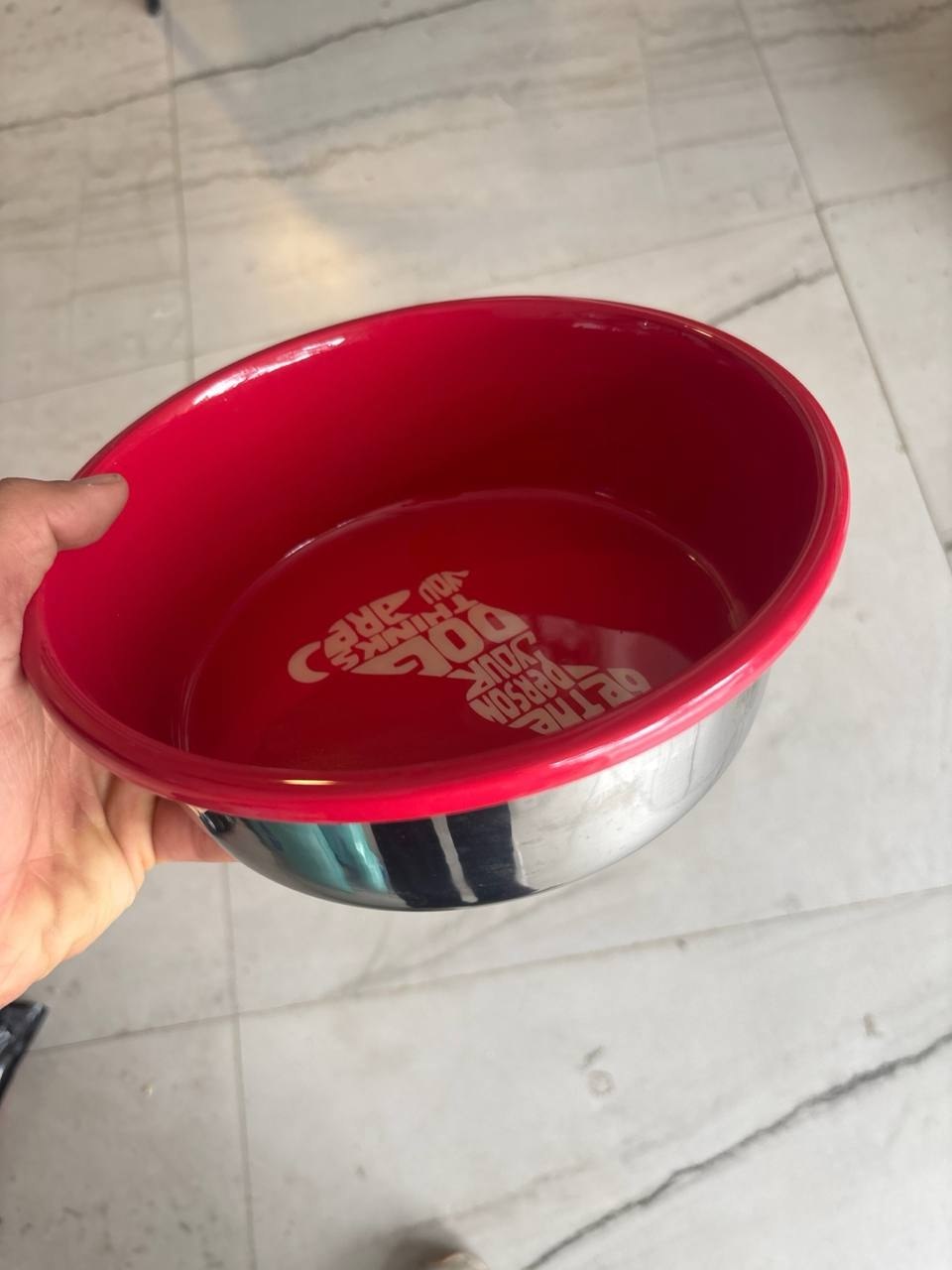 ظرف استیل کاسه رنگی قطر ۲۱ سانتی